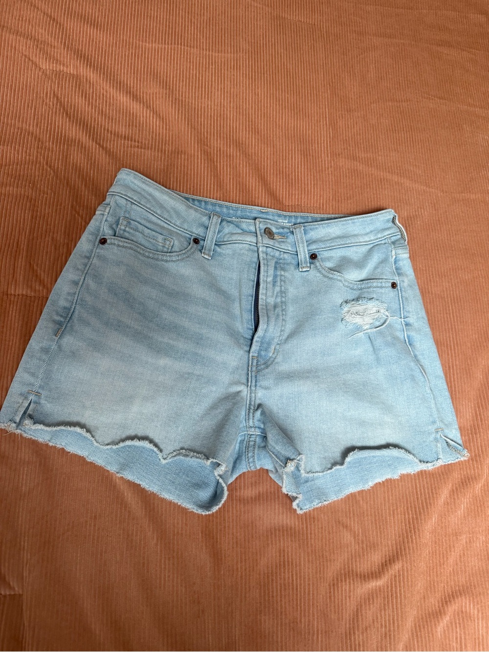 Old Navy Light Blue Distressed Denim Shorts